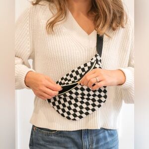 Pink Lily Checkered Crossbody Bag